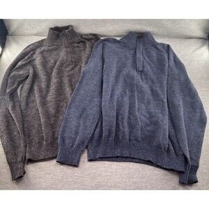 WEATHERPROOF VINTAGE - Men's  1/4 Zip Up Sweater Size XL Set of 2  A44